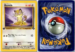 Pokemon Card - Meowth Jungle 56/64 1999 Common 1st Edition Heavily Played - Image 3