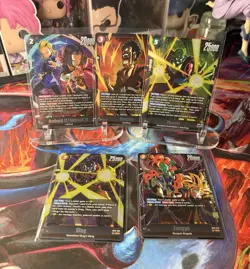 Bandai Dragon Ball Fusion World FB10 SR Foil Lot - 5 Cards - Image 1