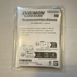 Bandai Digimon Card Game Tournament Prize Sleeves 10 Pack Matte Black/Gold - Image 2