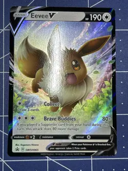 Eevee V SWSH065 SWSH: Sword & Shield Promo Cards Holo NM - Image 2