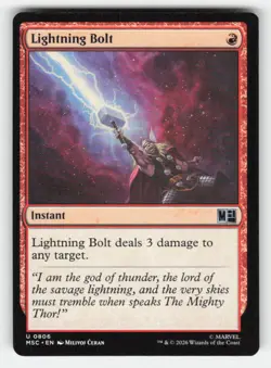 Magic: The Gathering LIGHTNING BOLT 806 Commander: Marvel Super Heroes NM - Image 1