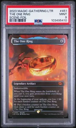 2023 MTG Magic THE ONE RING & FRODO SCENE FOIL PSA 9 SET Lord Of The Rings - Image 5