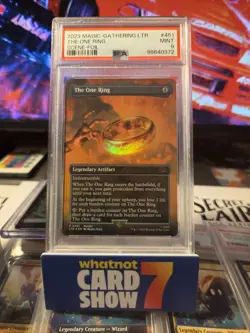MTG Lord of The Rings: Tales of Middle Earth The One Ring Scene Foil PSA MINT 9 - Image 1