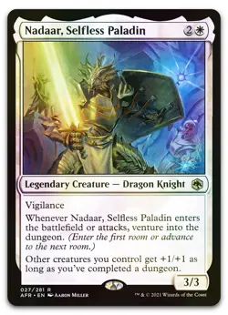 Nadaar, Selfless Paladin #27 (Foil) (NM) Forgotten Realms AFR Magic MTG - Image 1