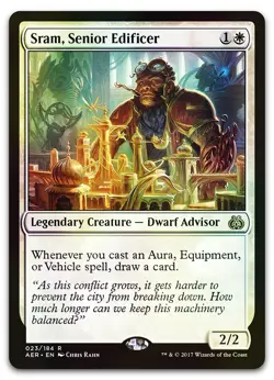 Sram, Senior Edificer #23 (Foil) (NM) Aether Revolt AER Magic MTG - Image 1
