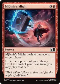 NM Mjolnir's Might, MTG, Super Heroes, Magic the Gathering, 697 - Image 1