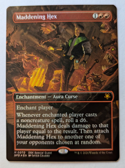 MTG 2024 Duskmourn Maddening Hex Mythic 070 Borderless Foil M/NM - Image 1