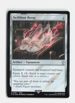 Swiftfoot Boots (Surge Foil) 361 Foil Commander: FINAL FANTASY MTG NM - Image 1