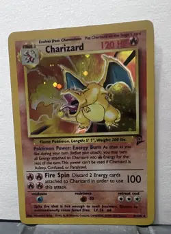 Pokemon TCG Charizard Base Set 2 Holo Rare 120 HP 004/130 English - MP - Image 1