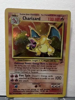 Pokemon TCG Charizard Base Set 2 Holo Rare 120 HP 004/130 English - MP - Image 2