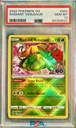 PSA 10 Radiant Venusaur #4 - 2022 Pokemon GO 004/078 - Image 1