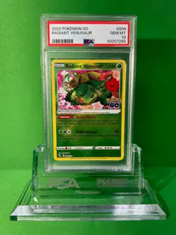 2022 POKEMON GO 004/078 RADIANT VENUSAUR PSA 10 - Image 1