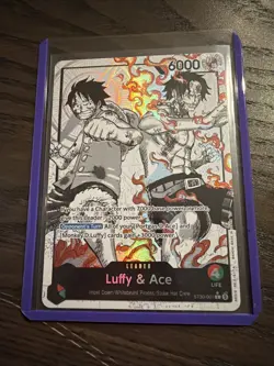 Luffy & Ace St30-001 Alternate Art Leader Parallel One Piece TCG - Image 1