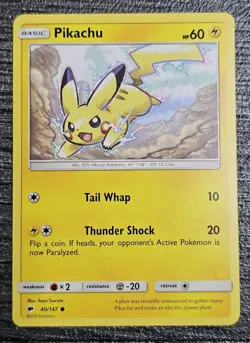Pokemon - Pikachu 40/147 - Burning Shadows - Common - Near Mint - Image 1