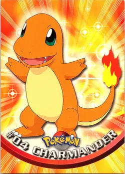 Charmander #4 Topps Trading Cards Series 1 Pokemon NM - Image 1