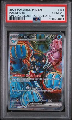 Pokemon Palafin EX Prismatic Evolutions Card 151/131 PSA 10 Gem Mint SIR English - Image 1