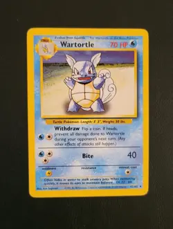 Pokemon TCG Wartortle Base Set Regular Card 42/102 - Image 2