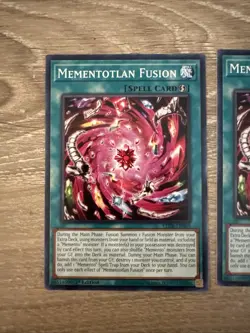 3x Yugioh Playset Mementotlan Fusion LEDE-EN063 Common 1st Ed Near Mint - Image 2