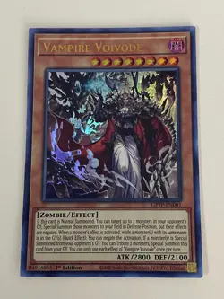 Yugioh - Vampire Voivode x 3 - 1st Edition Ultra Rare NM - Free Holo Card - Image 3