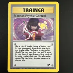 Pokemon TCG Sabrina's Psychic Control Gym Challenge Card 121/132 Regular - Image 1