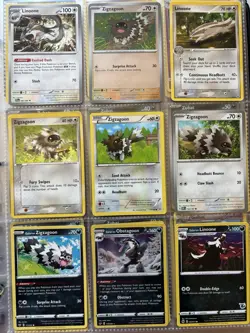 Pokemon Card Species Set Lot - 9x Unique Cards / Zigzagoon Family - Image 1
