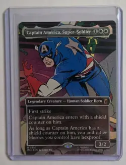 Captain America, Super-Soldier (Borderless) (0316) Marvel Super Heroes Foil - Image 1