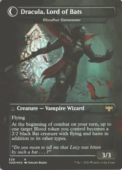 MTG Dracula, Lord of Blood (338) *Foil* Borderless Innistrad: Crimson Vow NM - Image 1