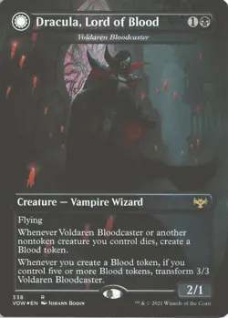 MTG Dracula, Lord of Blood (338) *Foil* Borderless Innistrad: Crimson Vow NM - Image 2
