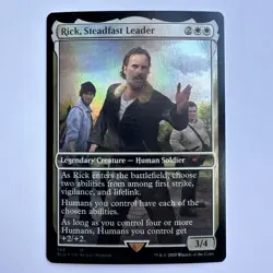 Rick, Steadfast Leader #143 SP/NM Foil Secret Lair Walking Dead MTG Magic - Image 1