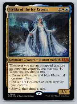 MTG WOE #206 Hylda of the Icy Crown Mythic Legendary Human Warlock - Image 1