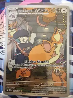 Pokemon TCG Team Rockets Raticate Card 202/182 Destined Rivals Illustration Rare - Image 1
