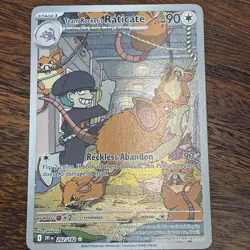 Pokemon TCG Team Rockets Raticate Card 202/182 Destined Rivals Illustration Rare - Image 1