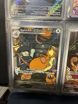 Pokemon TCG Team Rockets Raticate Card 202/182 Destined Rivals Illustration Rare - Image 1