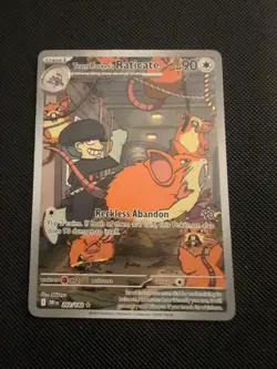 Pokemon TCG Team Rockets Raticate Card 202/182 Destined Rivals Illustration Rare - Image 1