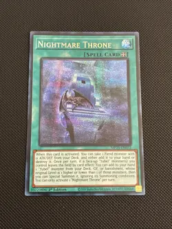 Yugioh Nightmare Throne MP25-EN072 1st Edition Prismatic Secret Rare NM - Image 1