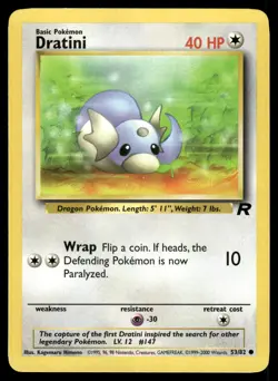Dratini 53/82 Team Rocket TR Pokemon Common Non Holo 2000 LP - Image 1