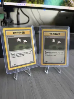 Pokemon TCG Base Set Trainer Cards - Gambler 2x English 1999 Wizards of Coast - Image 1
