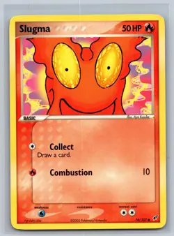 Slugma 74/107 Common Deoxys Pokemon Card Moderately Played - Image 1