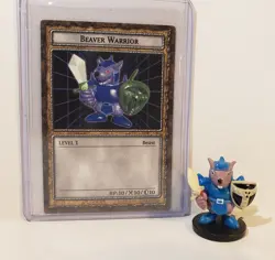 Yugioh Dungeon Dice Monsters DDM Beaver Warrior B2-13 English Card & Figure Lot - Image 1