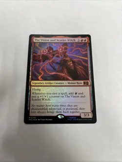 The Vision And Scarlet Witch Foil Superheroes Card #0707 MTG LP - Image 1