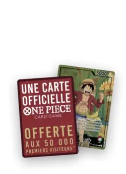 One Piece Card French Luffy Op13-001 X Musee Grevin Promo New - Image 3