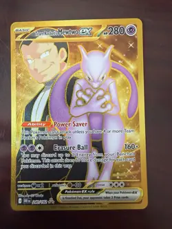 Pokemon Destined Rivals Mewtwo EX Team Rockets Hyper Rare Card 240/182 - Image 1