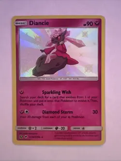 Diancie SV36/SV94 Pokemon Hidden Fates Sun & Moon Shiny Rare Near Mint - Image 1
