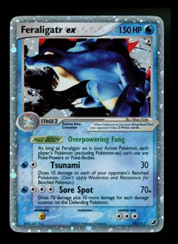 Feraligatr ex 103/115 EX Unseen Forces 2005 Holo Rare Pokemon Card TCG - Image 1