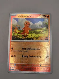 Charmander Common SV: Paldean Fates 007/091 NM Pokemon Card Reverse Holo - Image 2