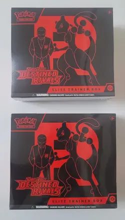 Pokemon Destined Rivals Elite Trainer Box ETB - Sealed (Lot of 2) ENGLISH - Image 1