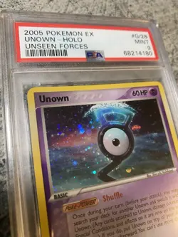 Pokemon Psa 9 Mint Unown (G) G/28 Unseen Forces Holo Rare - Image 2
