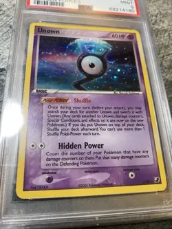 Pokemon Psa 9 Mint Unown (G) G/28 Unseen Forces Holo Rare - Image 3