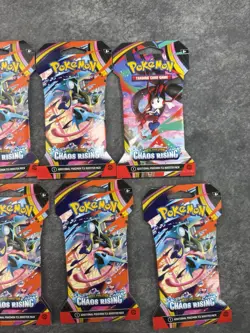 Pokemon TCG Chaos Rising Sleeved Booster Packs Factory Sealed Lot Of 10 Packs - Image 3