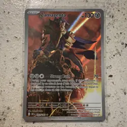 Pokemon Zamazenta 201/182 SV10: Destined Rivals Illustration Rare Holo EN 130 HP - Image 1